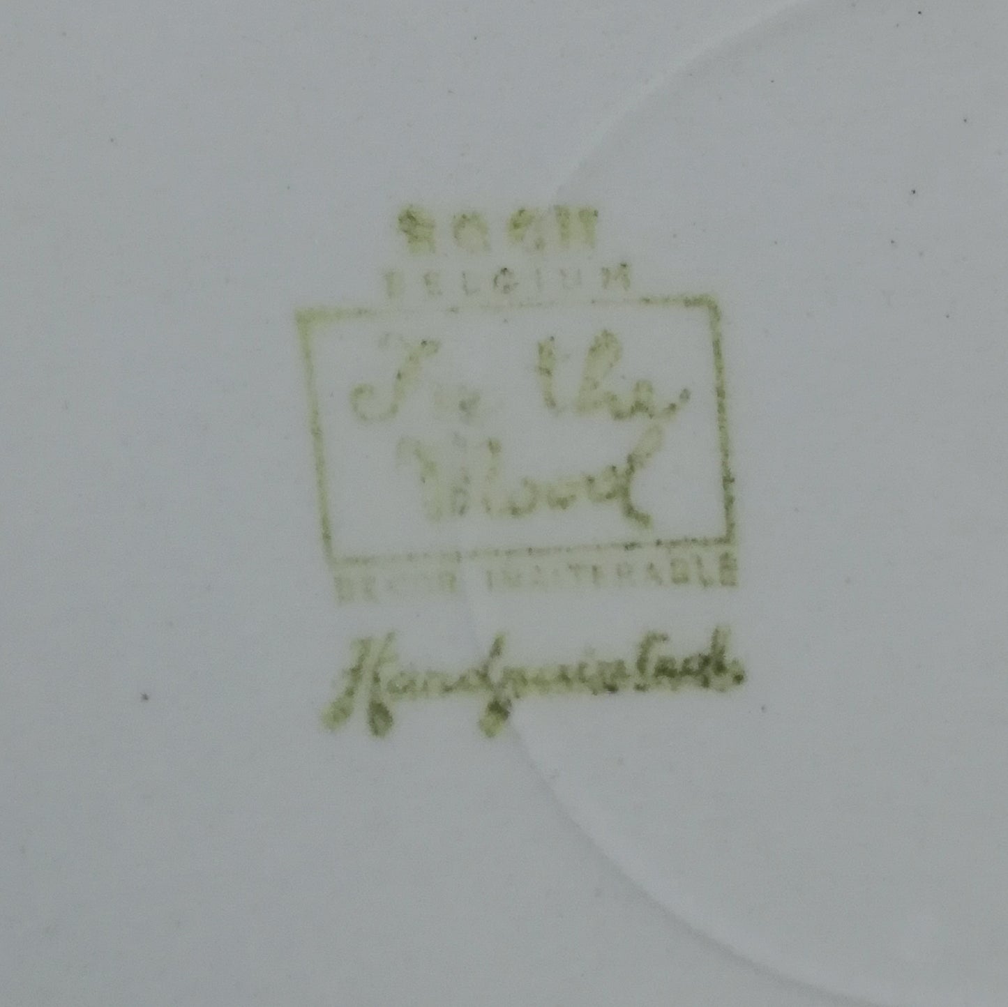 Ensemble de 6 assiettes plates en céramique belge à décor floral